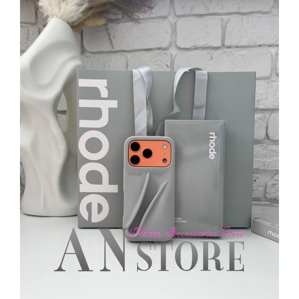  Подарочный комплект RHODE Серый – чехол для iPhone + блеск для губ